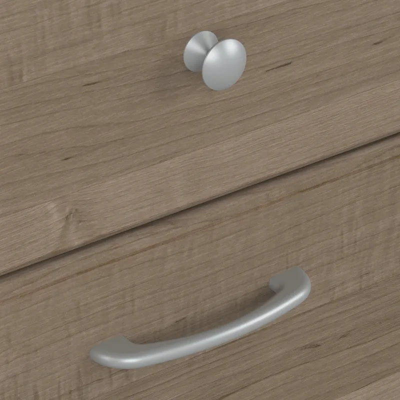Bureau d'angle en L de 183 cm avec armoire de rangement et tiroir classeur