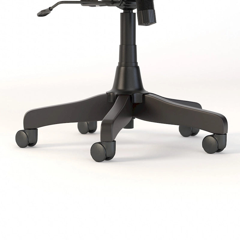 Chaise de bureau sans accoudoirs à dossier mi-hauteur capitonné, avec hauteur réglable et base pivotante