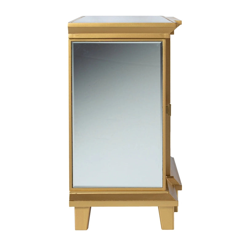 Meuble TV miroir avec insert de cheminée à couleurs changeantes