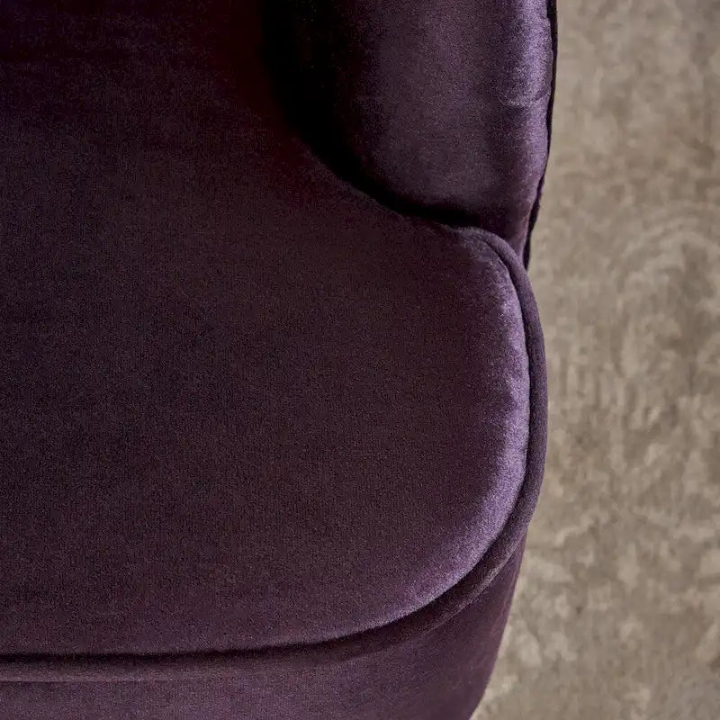 Causeuse rétro moderne en velours avec capitonnage cannelé et pieds fuselés