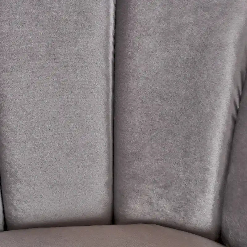 Causeuse rétro moderne en velours avec capitonnage cannelé et pieds fuselés