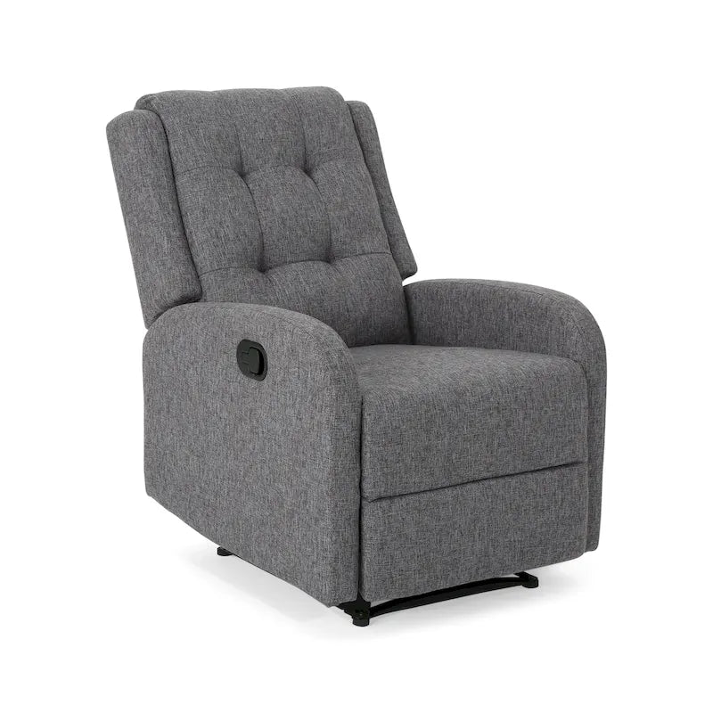 Fauteuil inclinable traditionnel compact et capitonné avec repose-pieds extensible