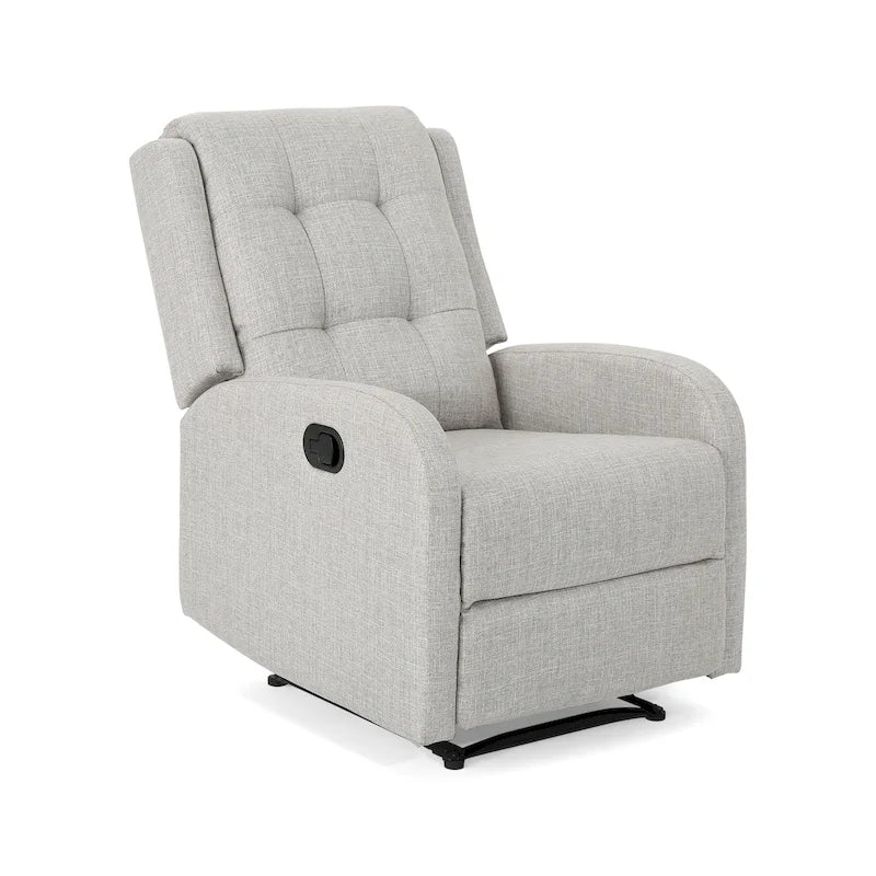 Fauteuil inclinable traditionnel compact et capitonné avec repose-pieds extensible