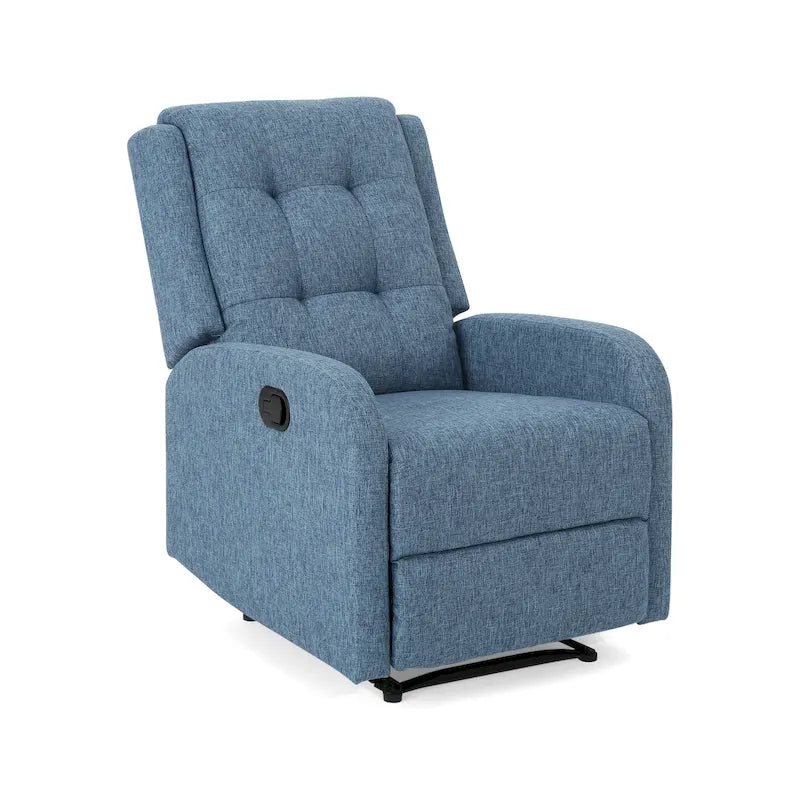 Fauteuil inclinable traditionnel compact et capitonné avec repose-pieds extensible