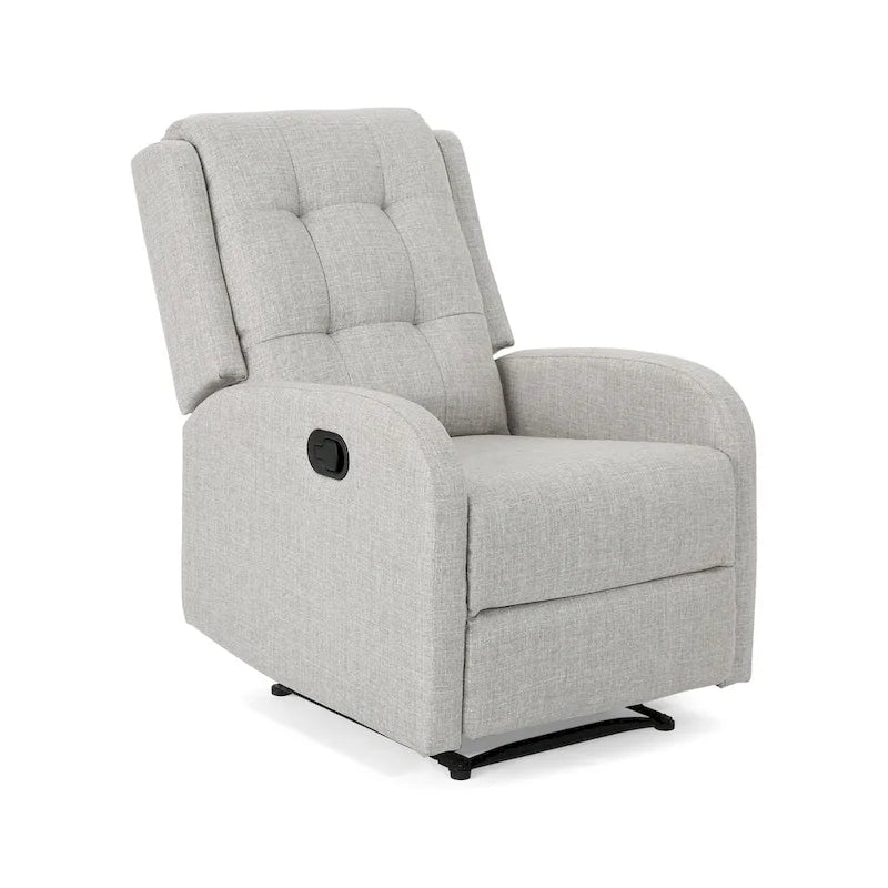 Fauteuil inclinable traditionnel compact et capitonné avec repose-pieds extensible