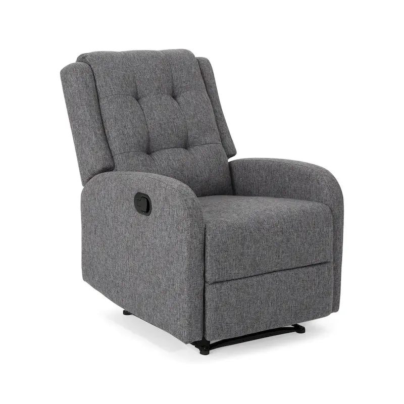 Fauteuil inclinable traditionnel compact et capitonné avec repose-pieds extensible