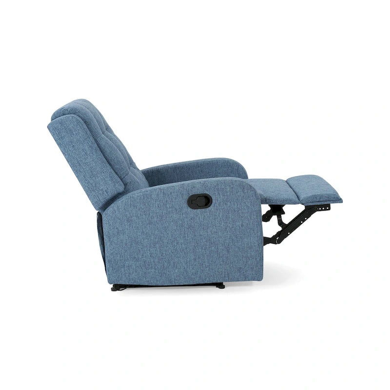 Fauteuil inclinable traditionnel compact et capitonné avec repose-pieds extensible
