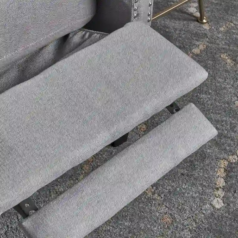 Fauteuil inclinable en tissu capitonné avec cadre en bois de bouleau
