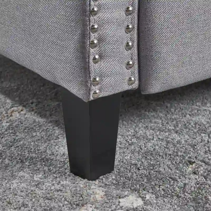 Fauteuil inclinable en tissu capitonné avec cadre en bois de bouleau
