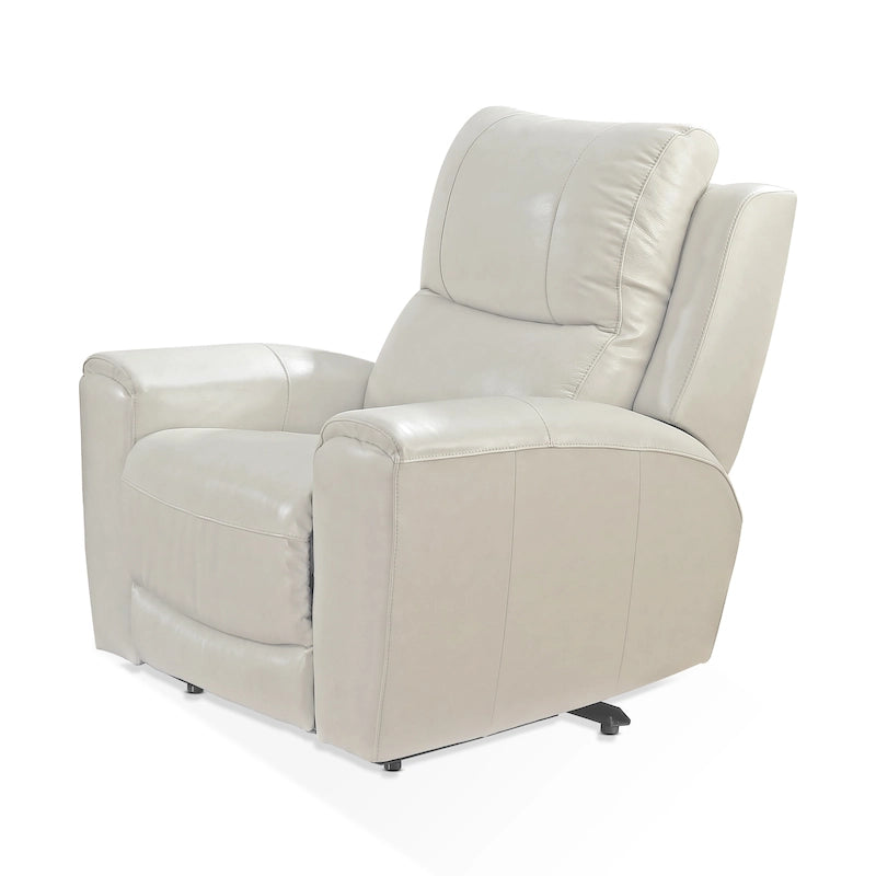 Fauteuil inclinable électrique en cuir pleine fleur avec appui-tête réglable et port USB