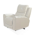 Fauteuil inclinable électrique en cuir pleine fleur avec appui-tête réglable et port USB