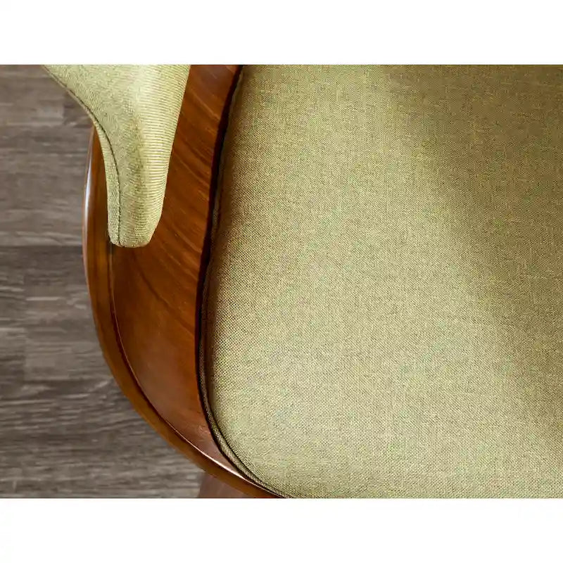 Chaise d'appoint et de salle à manger tapissée style moderne du milieu du siècle avec pieds minces en bois — Plusieurs options de tissu