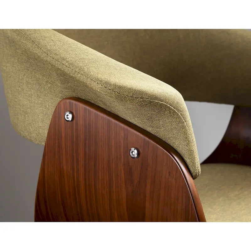 Chaise d'appoint et de salle à manger tapissée style moderne du milieu du siècle avec pieds minces en bois — Plusieurs options de tissu