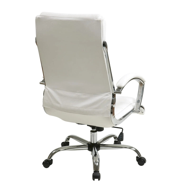 Fauteuil de bureau de direction en similicuir avec accoudoirs rembourrés et support lombaire