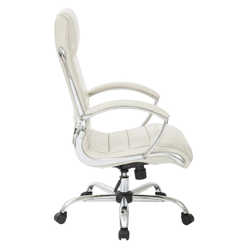 Fauteuil de bureau de direction en similicuir avec accoudoirs rembourrés et support lombaire