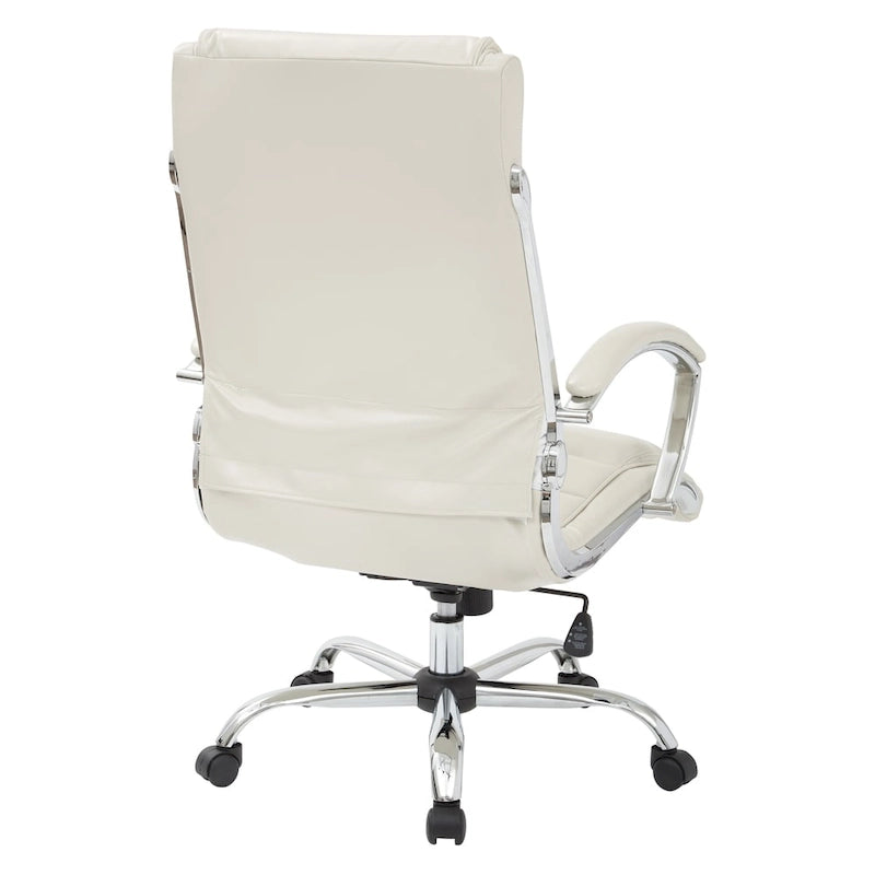 Fauteuil de bureau de direction en similicuir avec accoudoirs rembourrés et support lombaire
