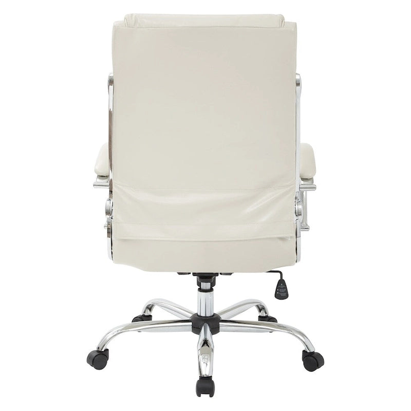 Fauteuil de bureau de direction en similicuir avec accoudoirs rembourrés et support lombaire