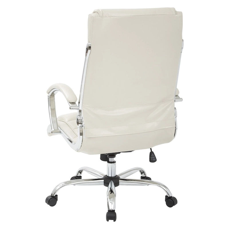 Fauteuil de bureau de direction en similicuir avec accoudoirs rembourrés et support lombaire