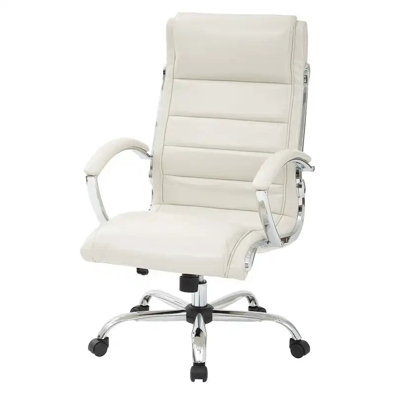 Fauteuil de bureau de direction en similicuir avec accoudoirs rembourrés et support lombaire