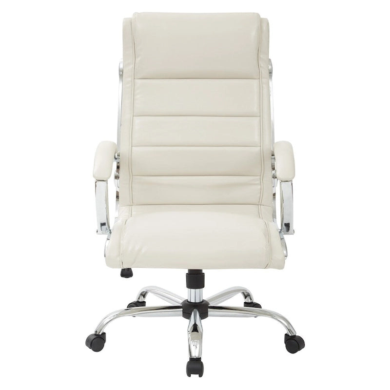 Fauteuil de bureau de direction en similicuir avec accoudoirs rembourrés et support lombaire