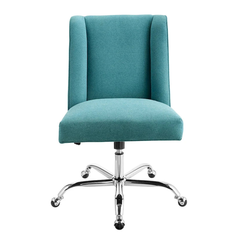 Chaise de bureau pivotante tapissée avec garniture cloutée