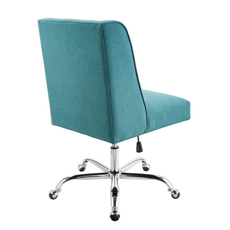 Chaise de bureau pivotante tapissée avec garniture cloutée