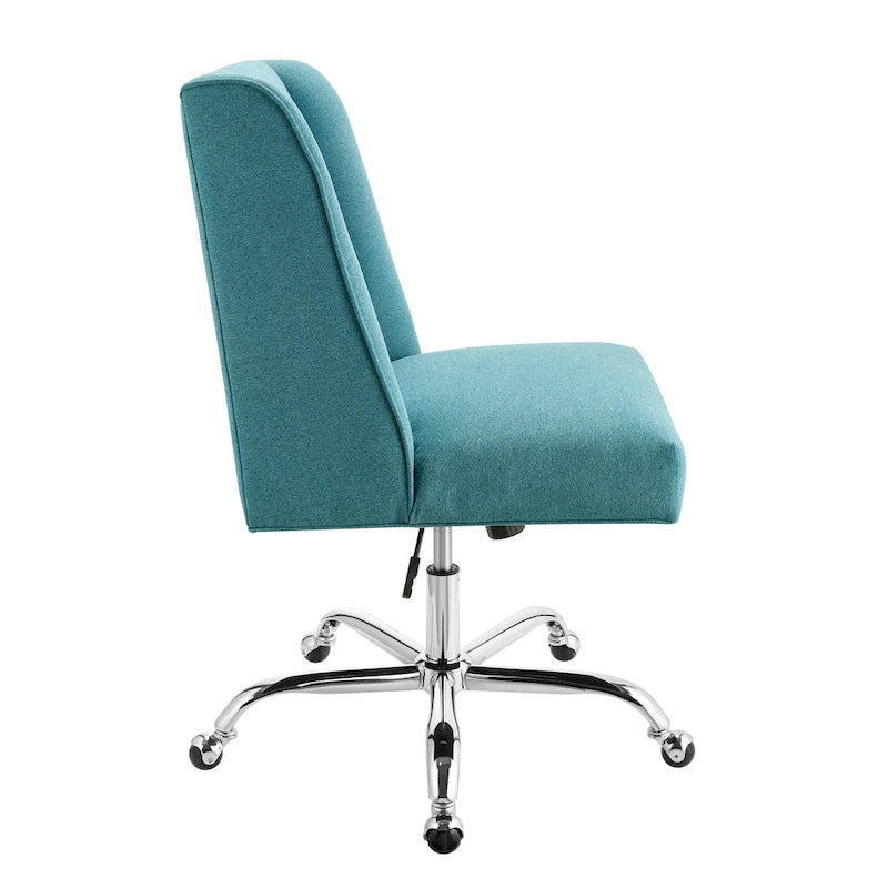 Chaise de bureau pivotante tapissée avec garniture cloutée