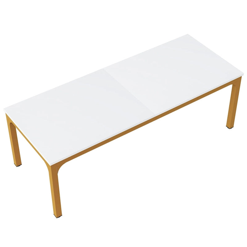 Table à manger rectangulaire industrielle avec pieds en métal robuste — 6 à 8 places