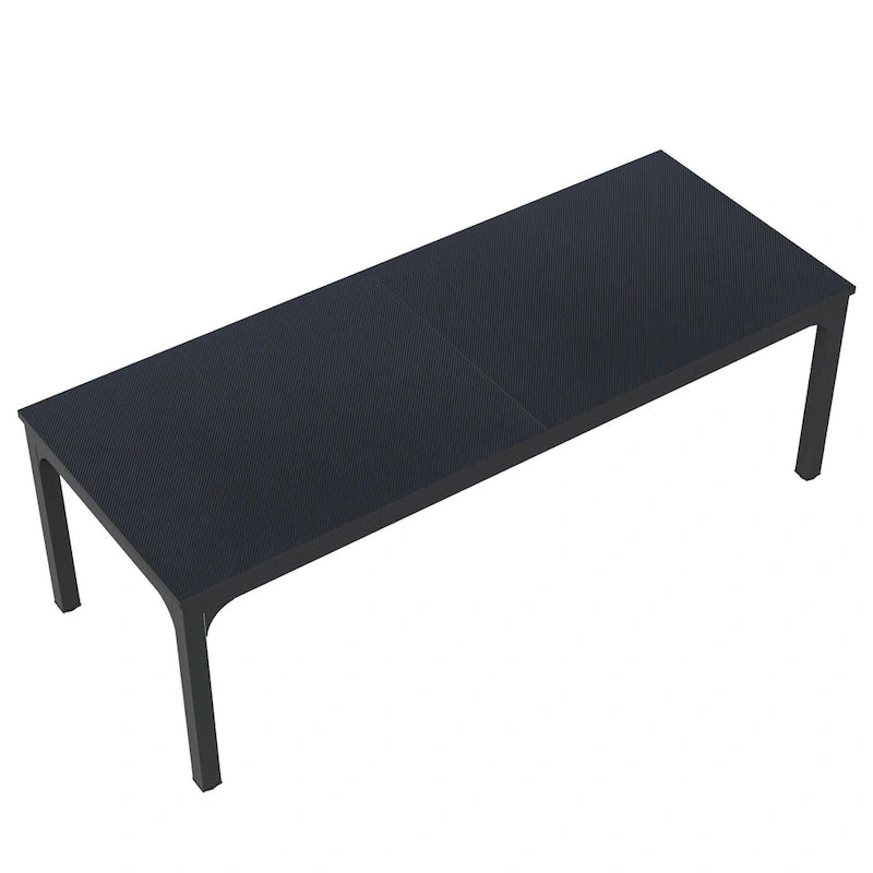 Table à manger rectangulaire industrielle avec pieds en métal robuste — 6 à 8 places