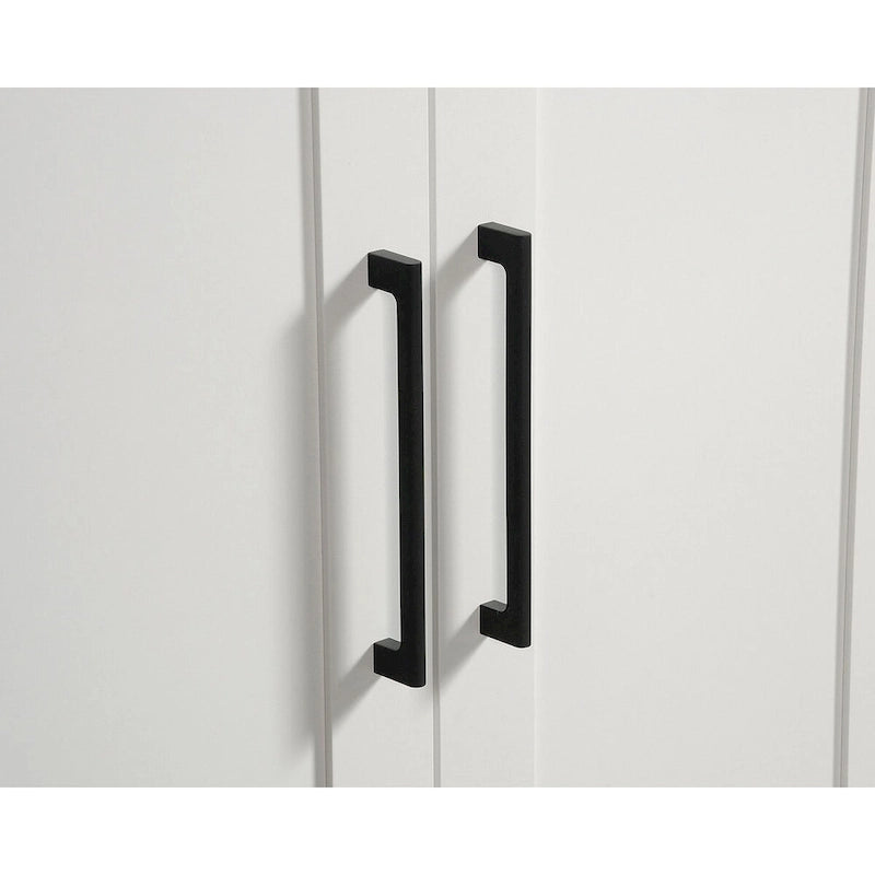 Armoire de rangement avec penderie, étagère réglable et tiroir inférieur — 4 finitions possibles