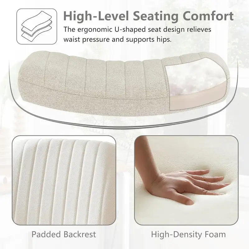 Chaise de bureau pivotante sans accoudoirs avec pieds croisés, hauteur réglable et roulettes