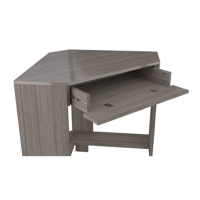 Bureau d'angle et coiffeuse brillants avec tiroir rabattable