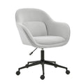 Chaise de bureau pivotante à dossier incurvé avec hauteur réglable et piètement en métal
