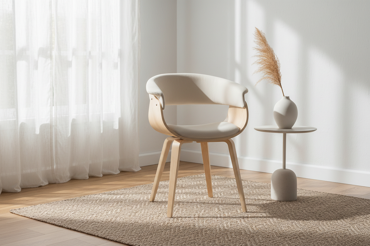 Mid-Century Modern Chair in Scandinavian Interior